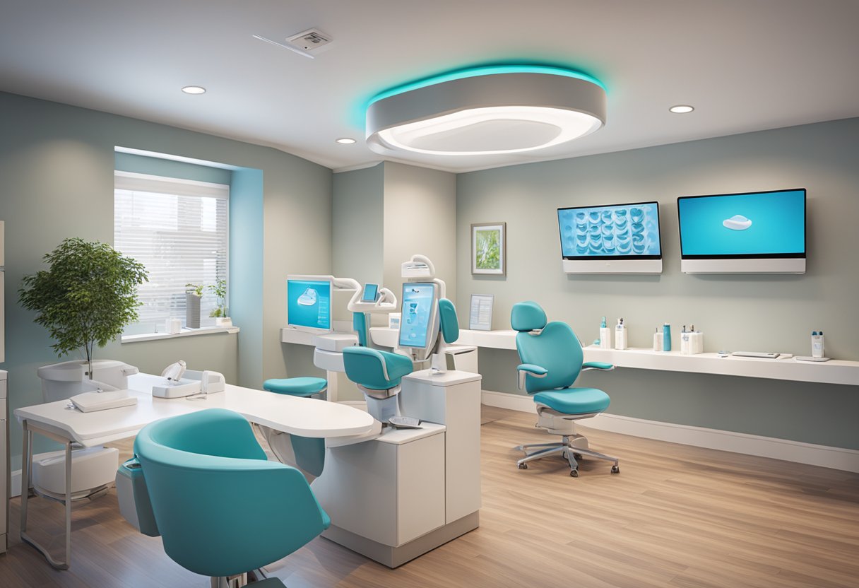 A dental office with modern equipment and technology showcasing the latest Invisalign advancements